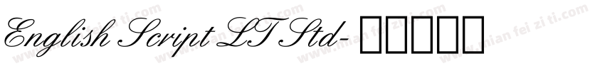 English Script LT Std字体转换